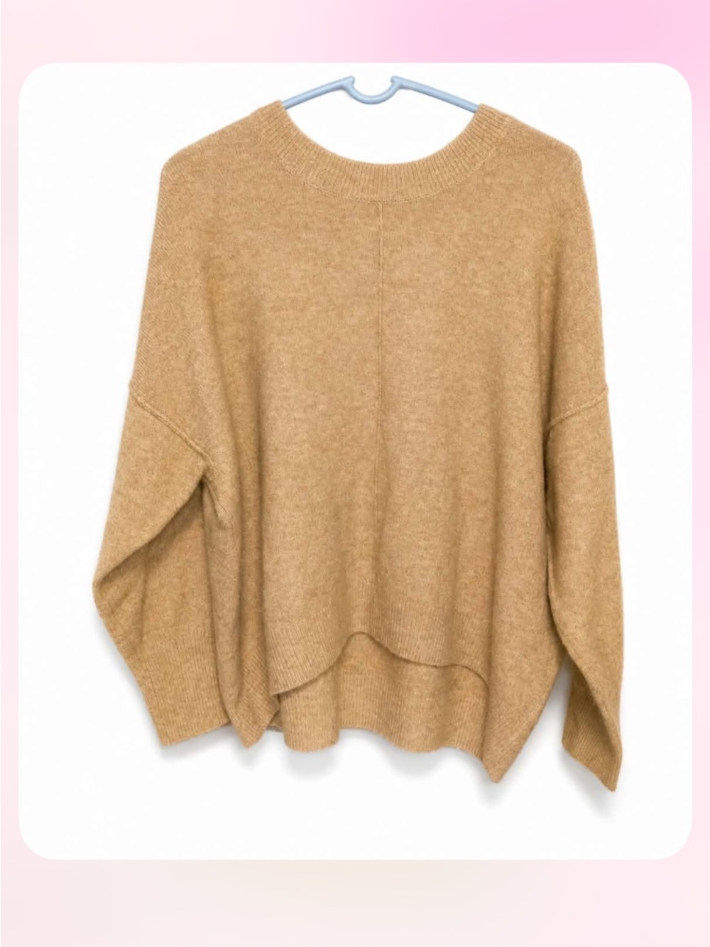 Vince Camuto Relaxed Crewneck Sweater in Camel